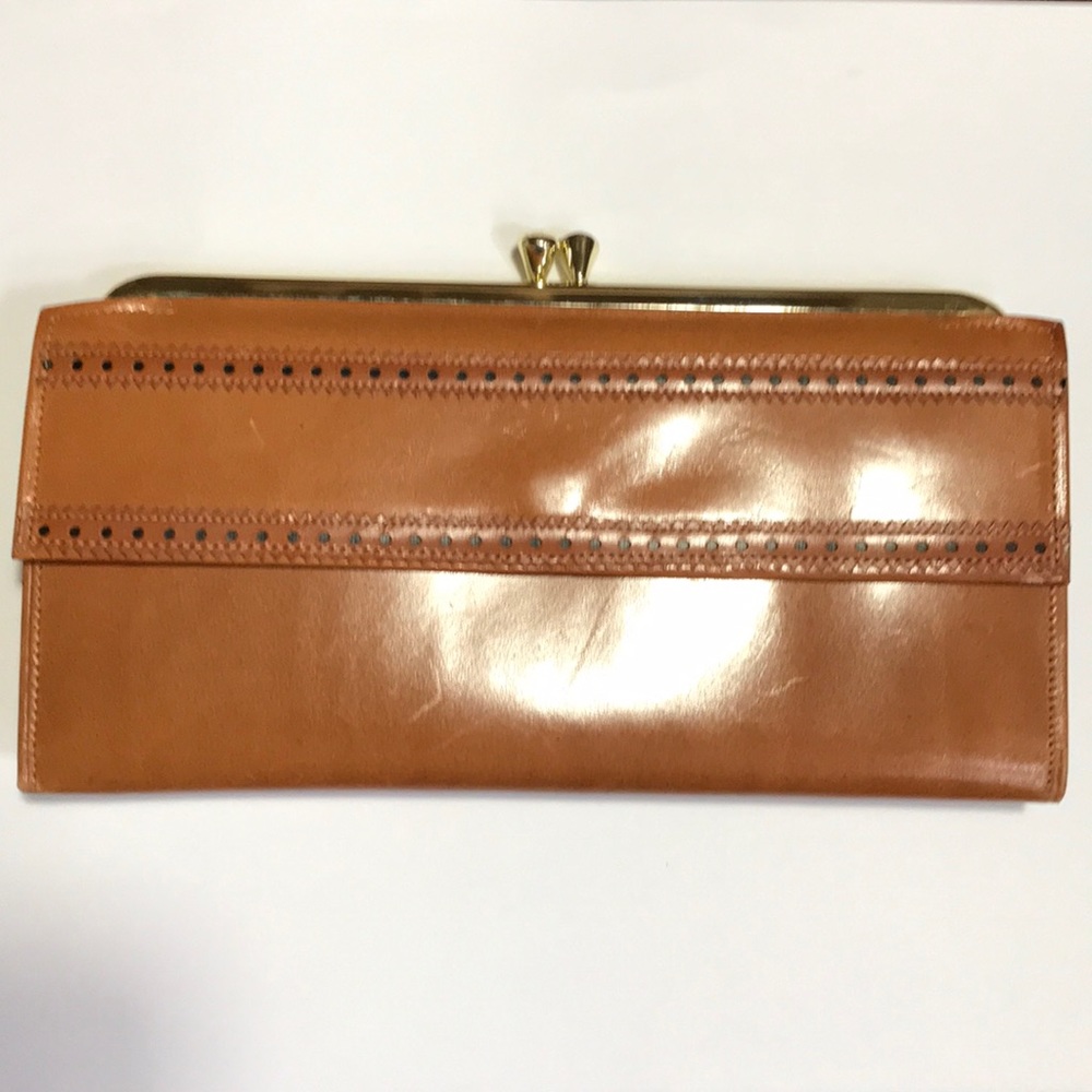 Vintage Princess Gardner Leather Checkbook Wallet
